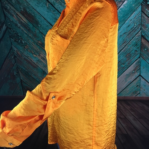 Michael Kors Bright Orange Blouse - Picture 3 of 8